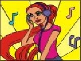 1 mp3 music girl - colouring