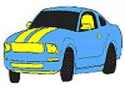 Play Magnificent blue car coloring