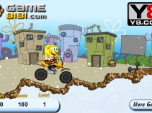 Play Spongebob snow motorbike