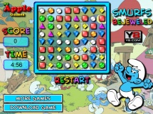 Play Smurfs bejeweled