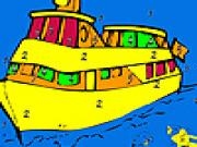 Play Big ship and fishes coloring