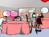 Play Stickman kissing gf at restaurant