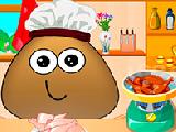 Play Pou cooking lesson now