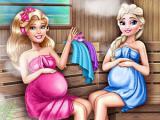 Play Cute mommies pregnant sauna