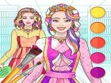 Play College girl coloring dress up now